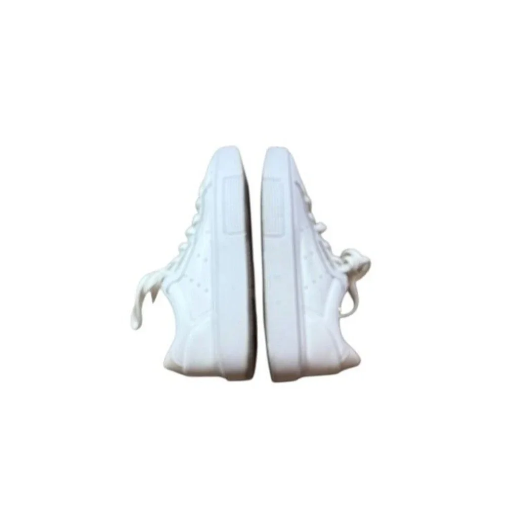 Adidas Sleek Super Womens Size 7.5 White Gold Athletic Leather Shoes Sneakers